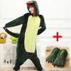 Pijama unissex de anime Kigurumi, fantasia de dinossauro, fantasia de inverno com capuz, conjunto de roupa de dormir para festa