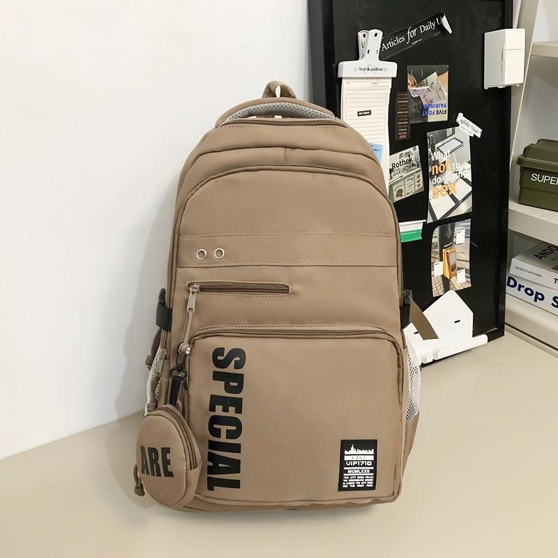 School bag High school student school bag Men's and women's large capacity fashion popular backpack Leisure sports Junior high school student backpack
