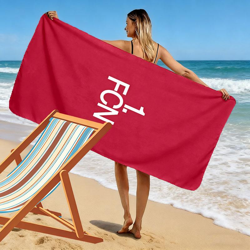 Asciugamano da Spiaggia FCN, Asciugamano Grande Morbido ad Asciugatura Rapida per Spiaggia Campeggio Nuoto