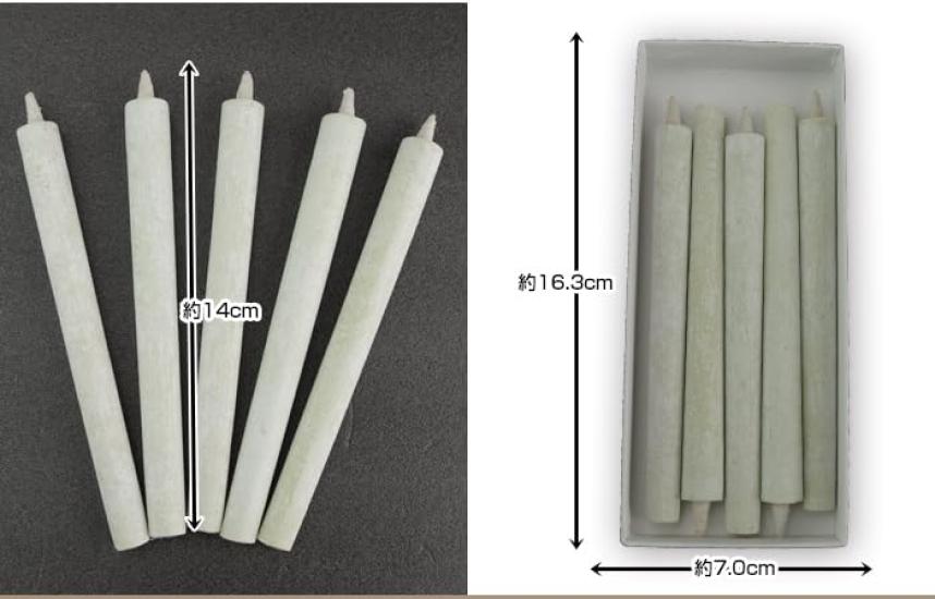 [Seijo Seikake] Handmade Japanese Candles (No. 4) Pack of 5