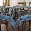 American Style Chenille Tablecloth Retro Ethnic Minority Style Embroidery Rectangular Table Clothes Geometry Classical Deskcover