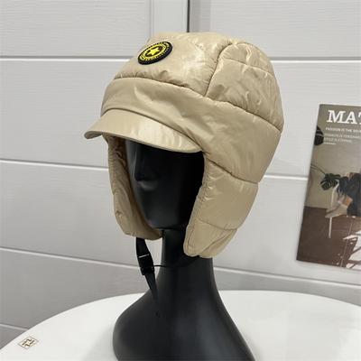 Leichte Daunenbaumwolle im Weltraum-Stil, modische Wintermütze für Herren, Studenten aus dem Norden, Outdoor-Reise, Ohrenschutz, Fliegermütze für Damen