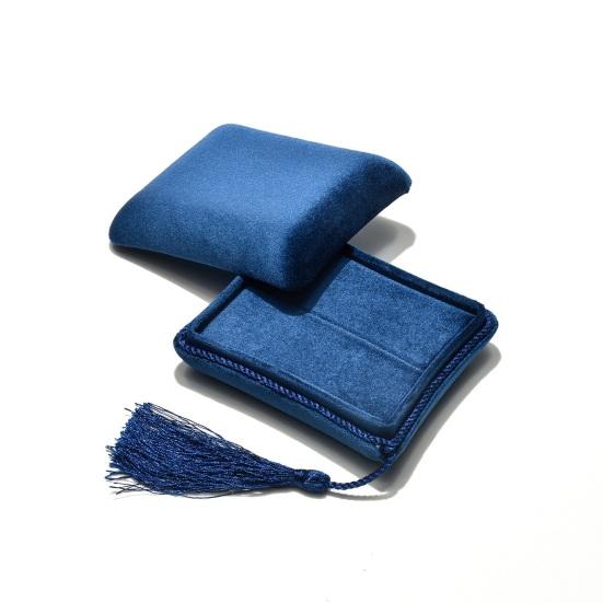 Velvet Jewelry Box Travel Jewelry Organizer with Tassel Women Jewelry Case with Compartment for Rings Bracelets
