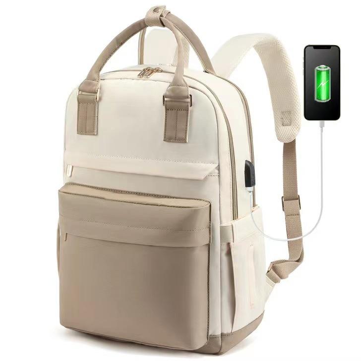 Batoh na notebook 14 15 palců s portem pro USB nabíjení, Odolný business batoh na cesty, Ležérní denní batoh pro muže i ženy