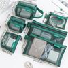 6pcs Transparent Mesh Coin and Miscellaneous Storage Bags, Portable 3D Card Organizer Pouches Cosmetic Bags Travel Storage Bag