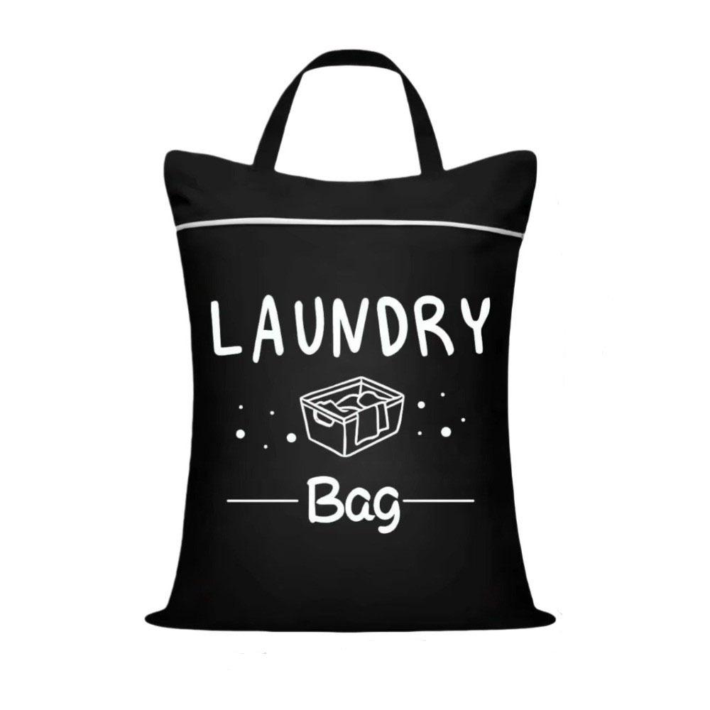 

Large Capacity Travel Clothing Storage Bag Waterproof Laundry Bag Handbag Handheld Wash Bag Women чорний
