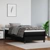 Exclusive House - Bed Slat Base with Mattress Black 100x200 Cm Faux Leather