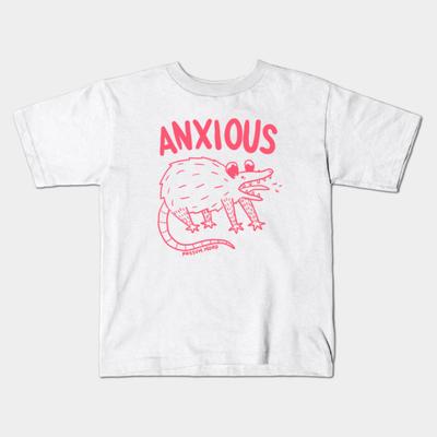Boys Girls Soft Cotton Graphic Tees Anxious Breathable Daily School Wear Kids T-Shirts