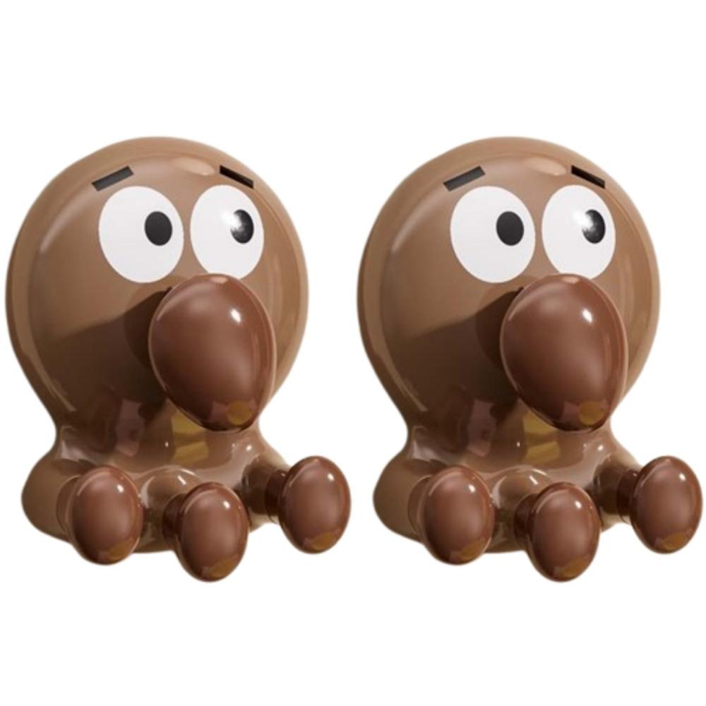 

2/3pcs Cartoon Towel Storage Hooks Traceless Hanging Hanger Cute Octopus Suction Cup Hooks Kitchen 2Pcs-Coffee