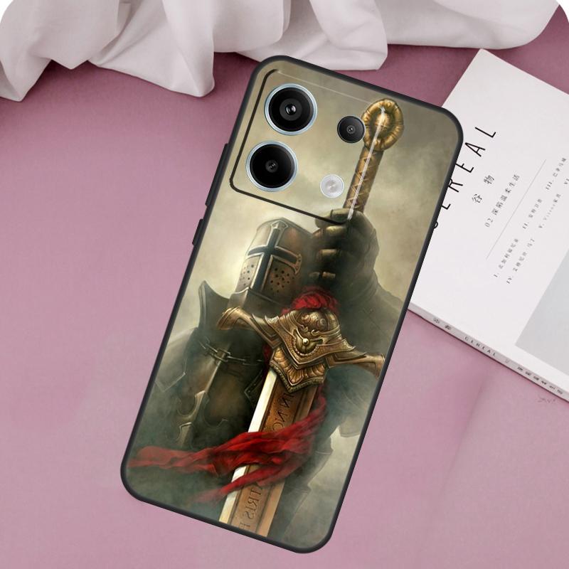 Knights Templar Case For Xiaomi Redmi Note 13 14 12 11 10 9 15 Pro Plus Redmi 15 14C 10C 12C 13C 15C Cover