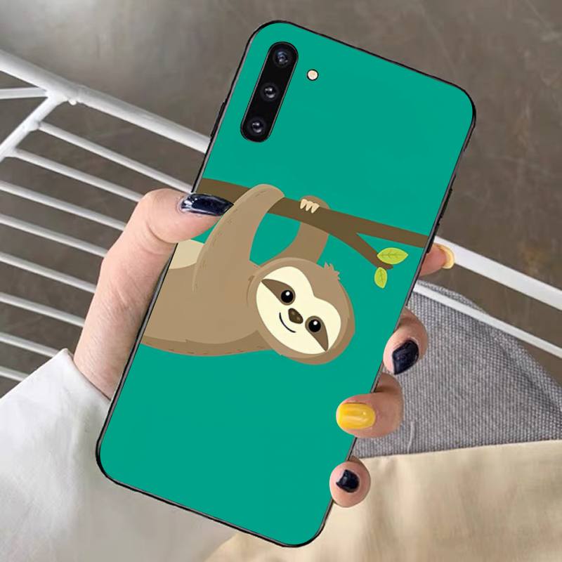 Roztomilý pouzdro na telefon s lenochody pro Samsung Note 5 7 8 9 10 20 pro plus lite ultra A21 12 72