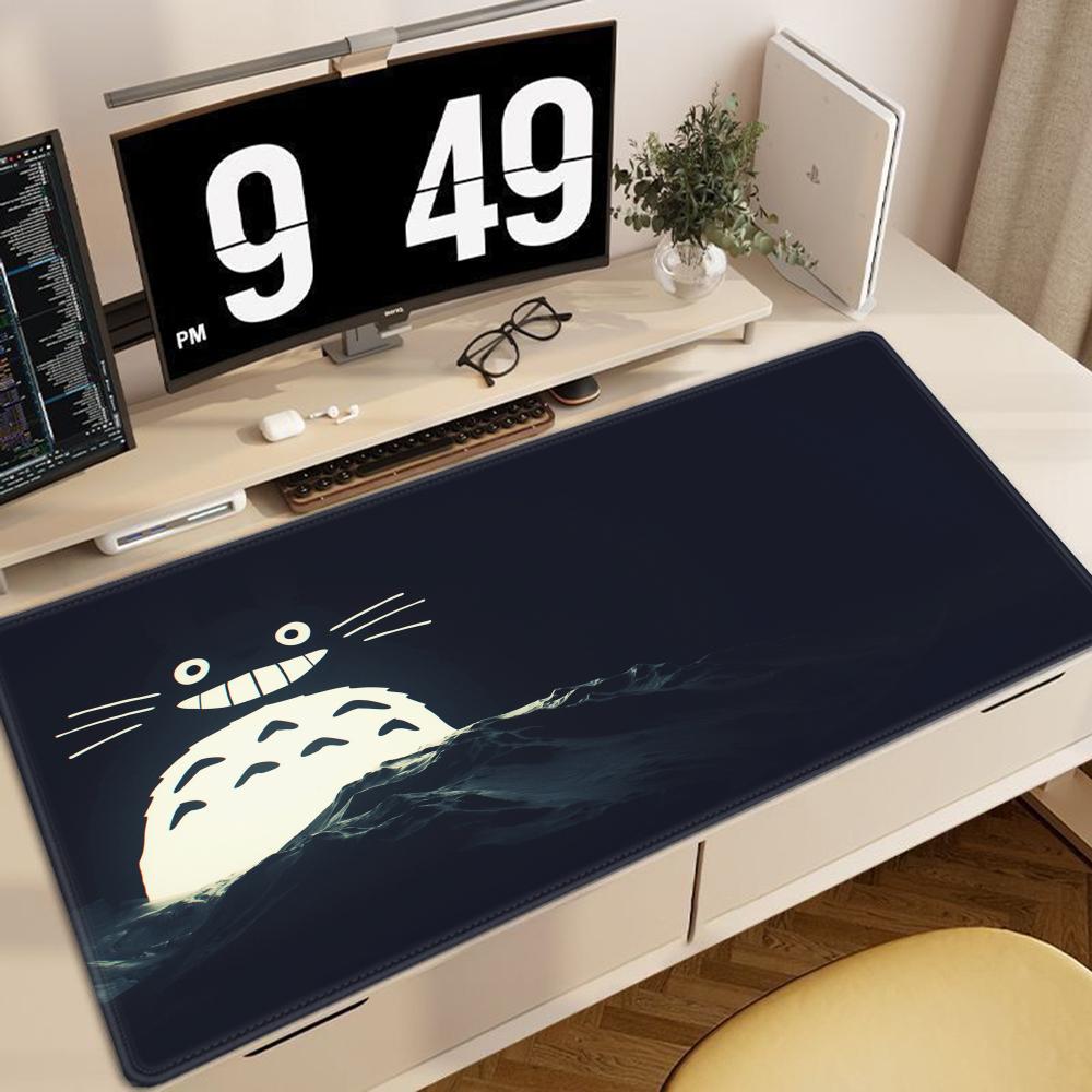 Anime Kawaii Tischmatte Mauspads Büro HD-Druck TTotoros Große Schreibtischmatte Rutschfeste Tastaturmatten PC-Schrank Süßer Teppich Mauspads