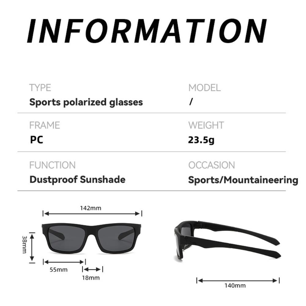 Outdoor Polarized Sunglasses Square Frame Driving Goggles Men Women UV400 Sport Cycling Glasses Eyewear Riding Sun Glasses