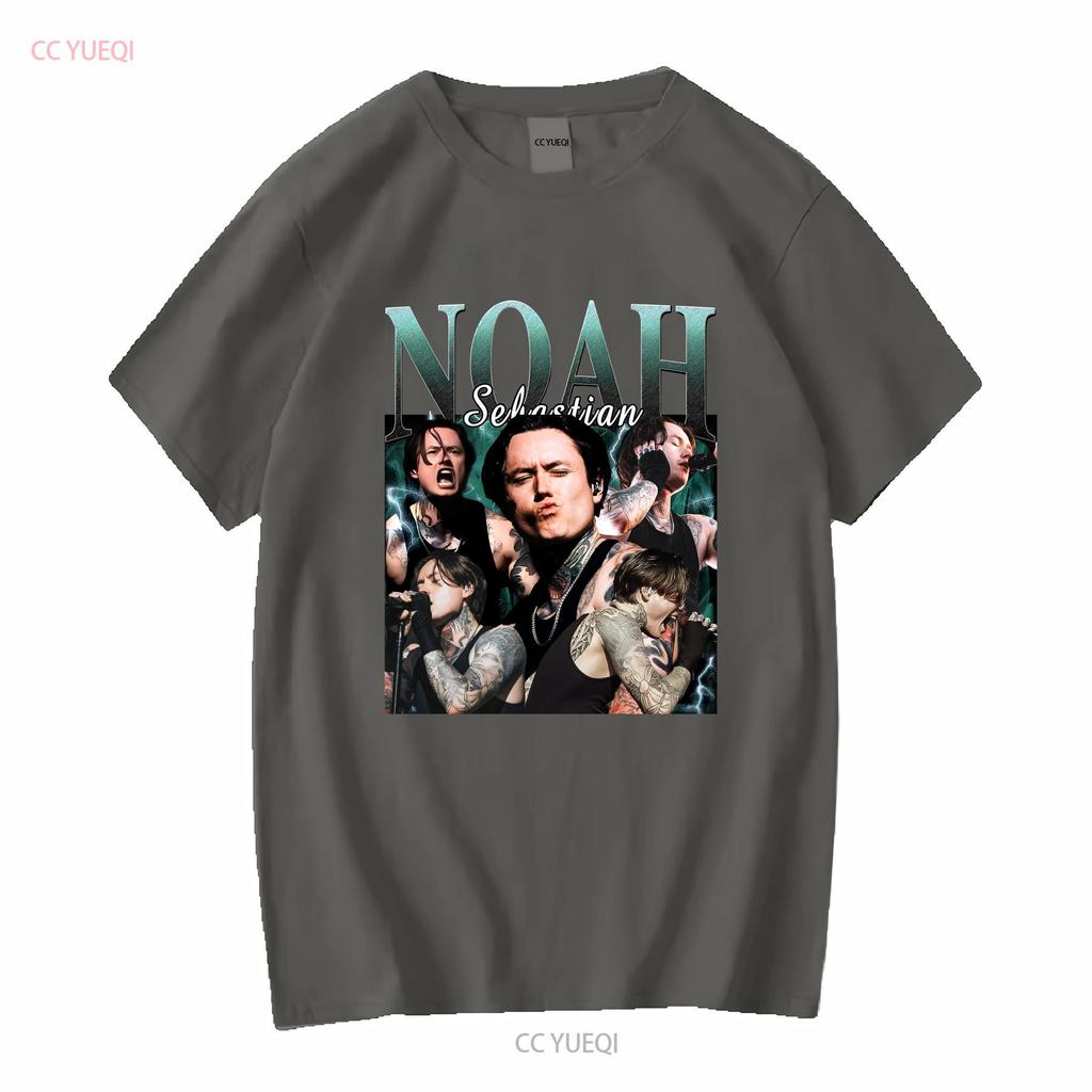 Noah Sebastian Tričko s vintage praním vintage prané Pohodlné Mírně homme grafické Unisex Strečové Stylové móda Měkké