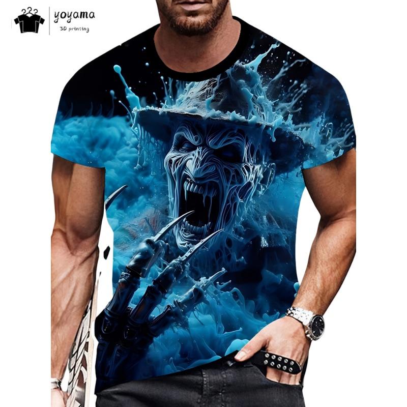 Animal Graphic T shirts Rooster Hero Print T-shirts for Men Funny 3D Print Fashion