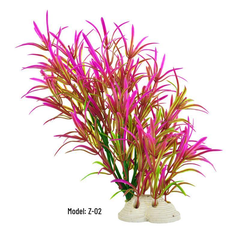 Aquarium Decor Set: Simulated Seaweed & Plastic Plants for Fish Tanks