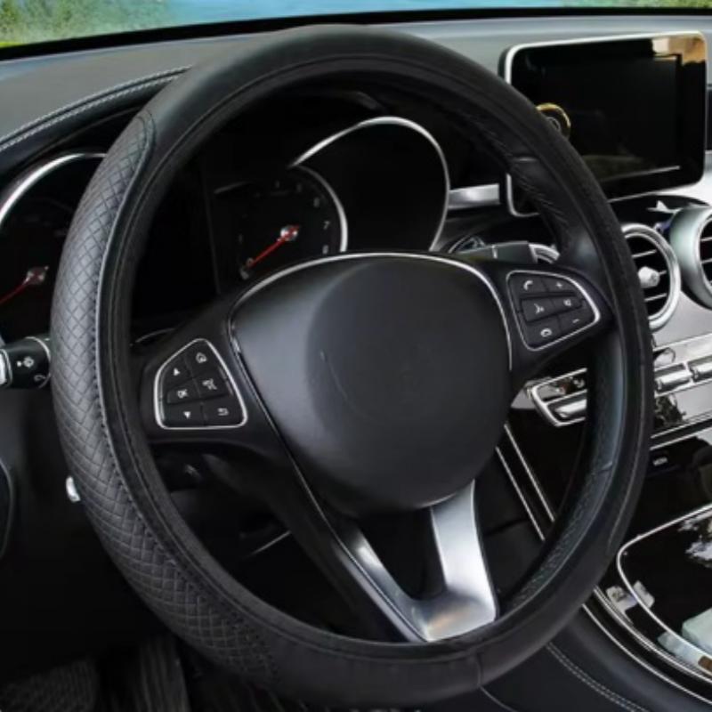 Steering Wheel Cover Black Thread