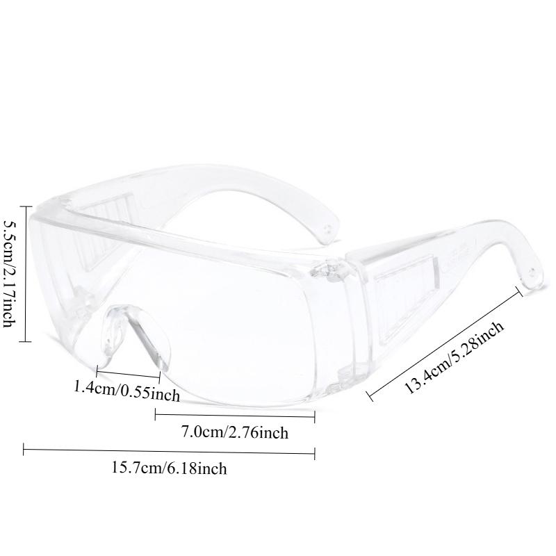 Non-polarized Blinds High Definition Transparent Multi-functional Men Women Protective Goggles Anti-fog Anti-Splash Dust Proof Safety Eyeglasses