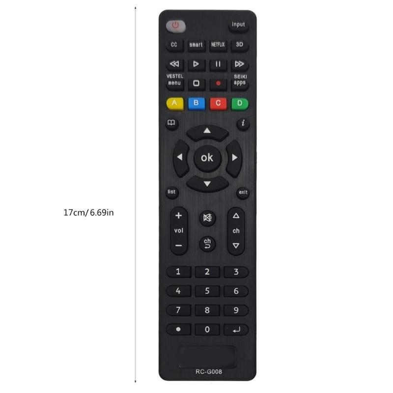 RCG008 TV Remote Control Universl for Most Televison Models Simple Installation Quick Responses Easy to Use