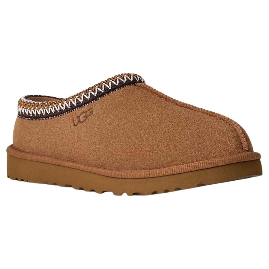 

UGG Tasman II Замшевые сандалии-слипоны с овчиной, легко надеваются и снимаются, размер 8, размер M, мужские, цвет Off, каштановый, (США 26.0см), (1174671)