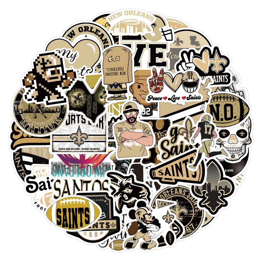 100 New Orleans Saints Graffiti Stickers Notebook Skateboard Suitcase Waterproof Stickers