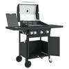 4 Burner Gas Grill in Black Powder Coated Steel