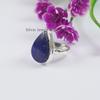 Teardrop Lapis Lazuli Ring, Handmade 925 Sterling Silver, Taurus Birthstone