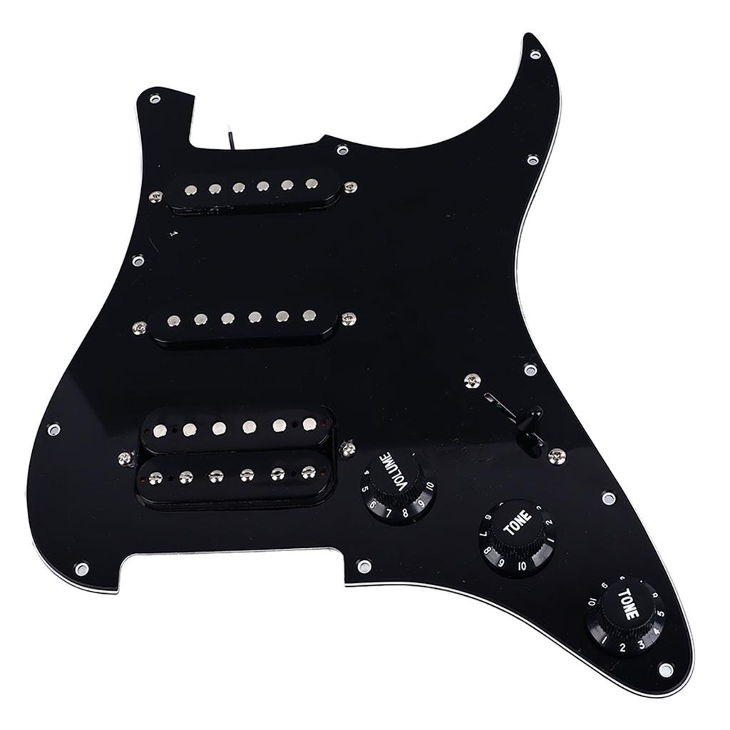 E-Gitarren-Schlagbrett Kunststoff und Metall E-Gitarren Geladenes Schlagbrett mit Tonabnehmer SSH15 Schwarz
