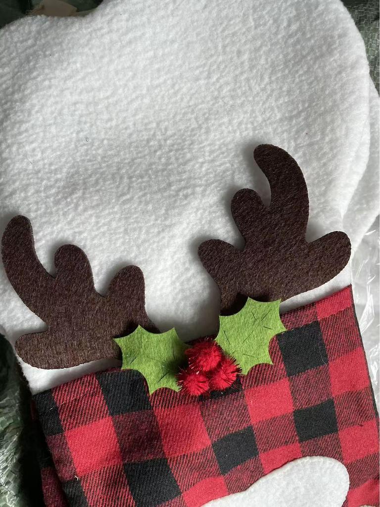 Antler Bones Christmas Stocking & Ornament Gift Bag for Tree Decorations & Candy Gifts