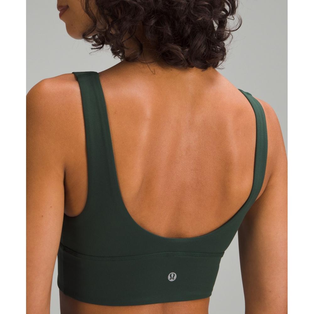 Lululemon Align  V Neck BrA  Light Support  A B Cup legAcy Green