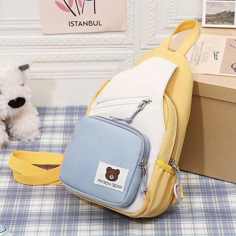 New Multi-functional Breast Bag Women's Hong Kong Style Fashion Satchel Large Capacity Student Ins Small Backpack Can Be Crossed On Both Shoulders