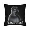 Federa per Cuscino Meme Scimmia Pensierosa Morbido Poliestere Copricuscino Copertina Cuscino Regalo per la Casa con Cerniera 18''