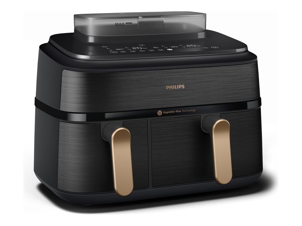 Friggitrice ad aria a doppio vapore Philips | Serie 5000 NA552/00 | Potenza 2750 W | Capacità 9 L | RapidAir Plus | Nero