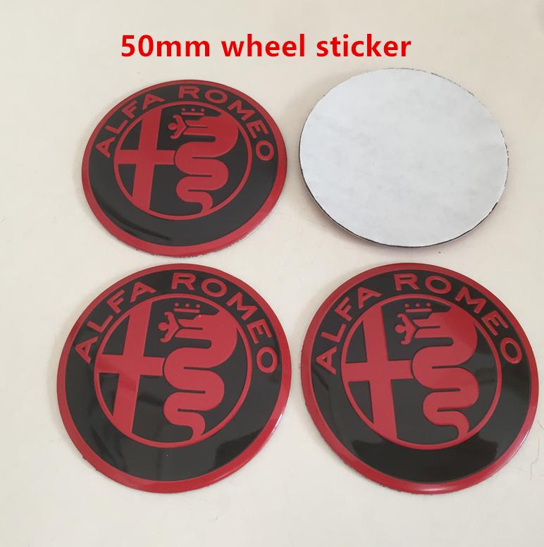 4pcs 56mm 60mm 65mm ForAlfa Romeo 147 156 159 Car Emblem Wheel Hub Center Cap Badge Covers Sticker Decals Styling Accessories