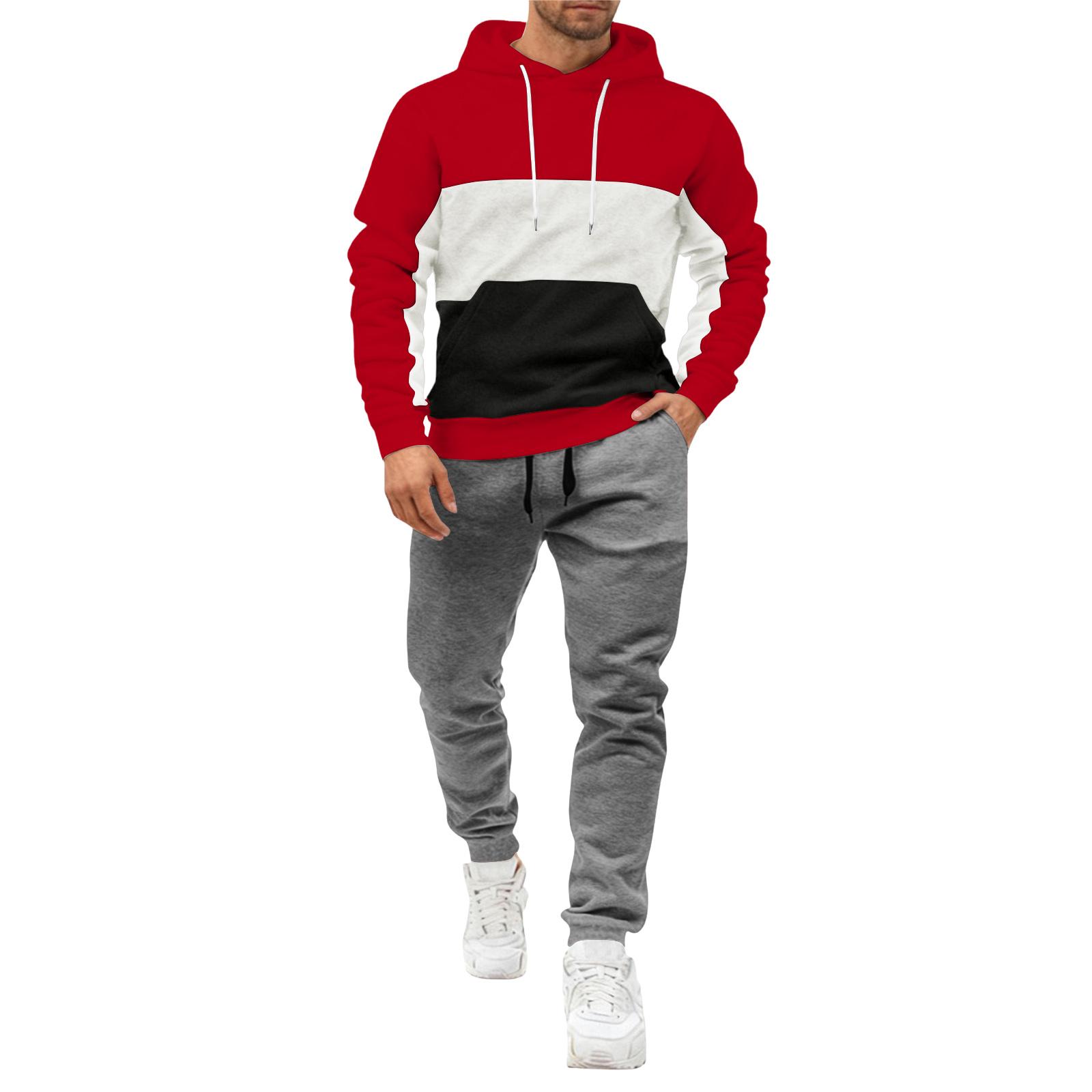 

Мужской спортивный костюм с капюшоном на осень/зиму M