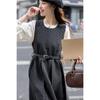 Mocana French Retro Polka Dot Vest Dress