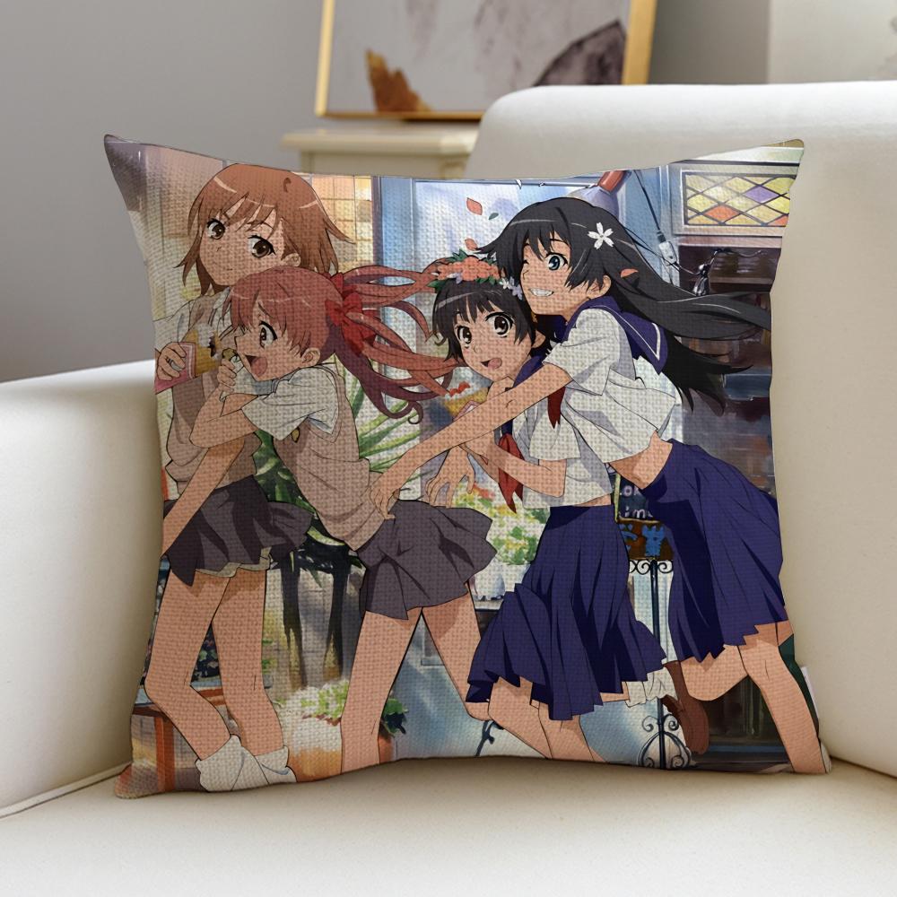 Certain Scientific RailgunS Cushion Cover Breathable and skinfriendly linen pillowcase square removable and washable cushion