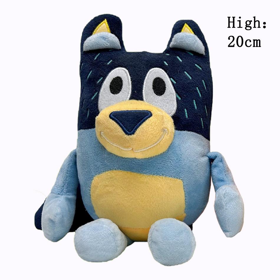 

HOT 20cm Bluey Dog Bingo Family Plush Toy Cartoon Dog Soft Stuffed Animals Dolls Birthday Christmas Presents Family Blue-Y Bingo