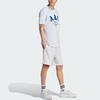 Adidas Originals Logo Print Round Neck Short Sleeve T-Shirt Men Tops Grey IM4572