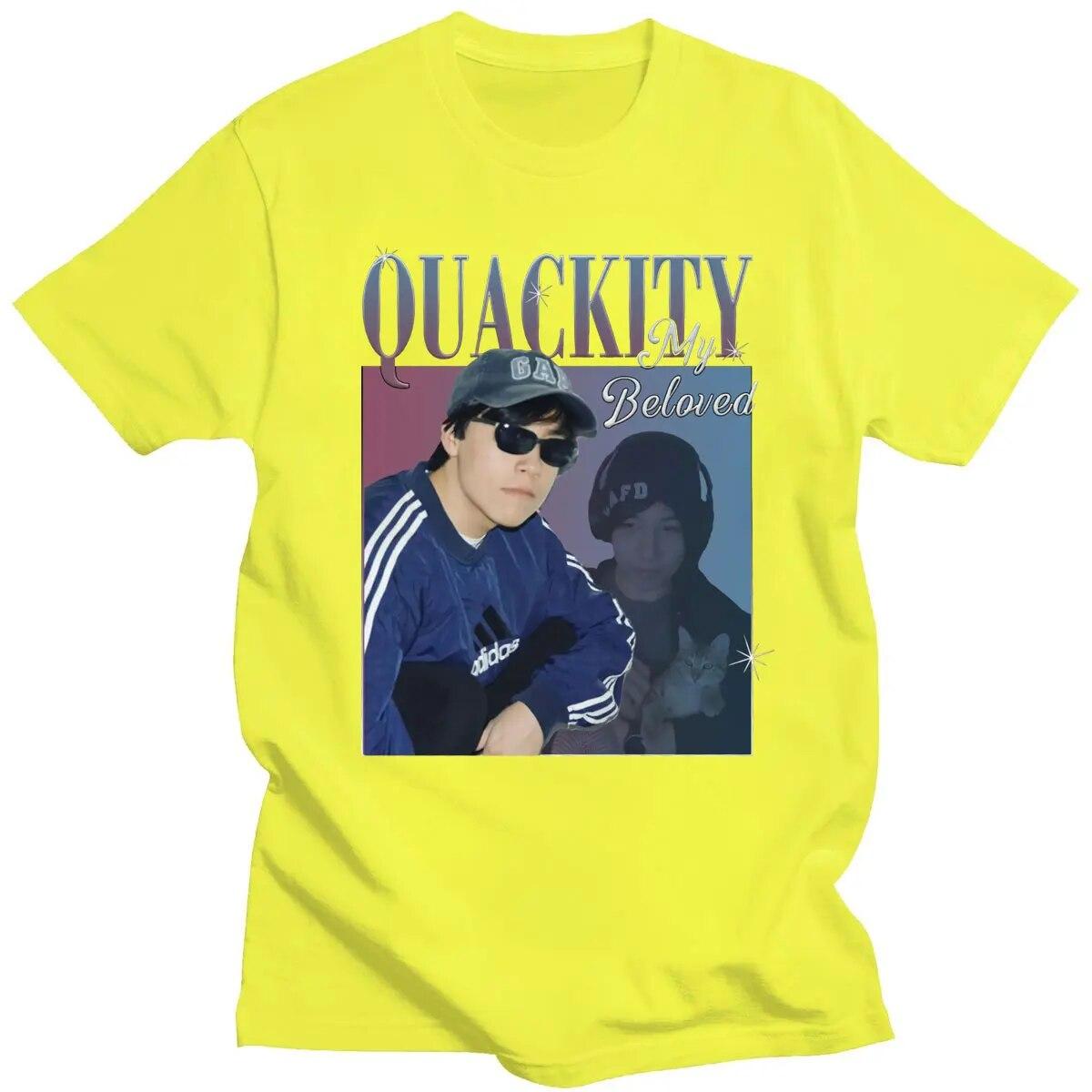

Футболка Quackity My Beloved Merch, летняя повседневная модная футболка с принтом в стиле Харадзюку, топ с короткими рукавами из 100% хлопка, свободные футболки, уличная одежда 4XL
