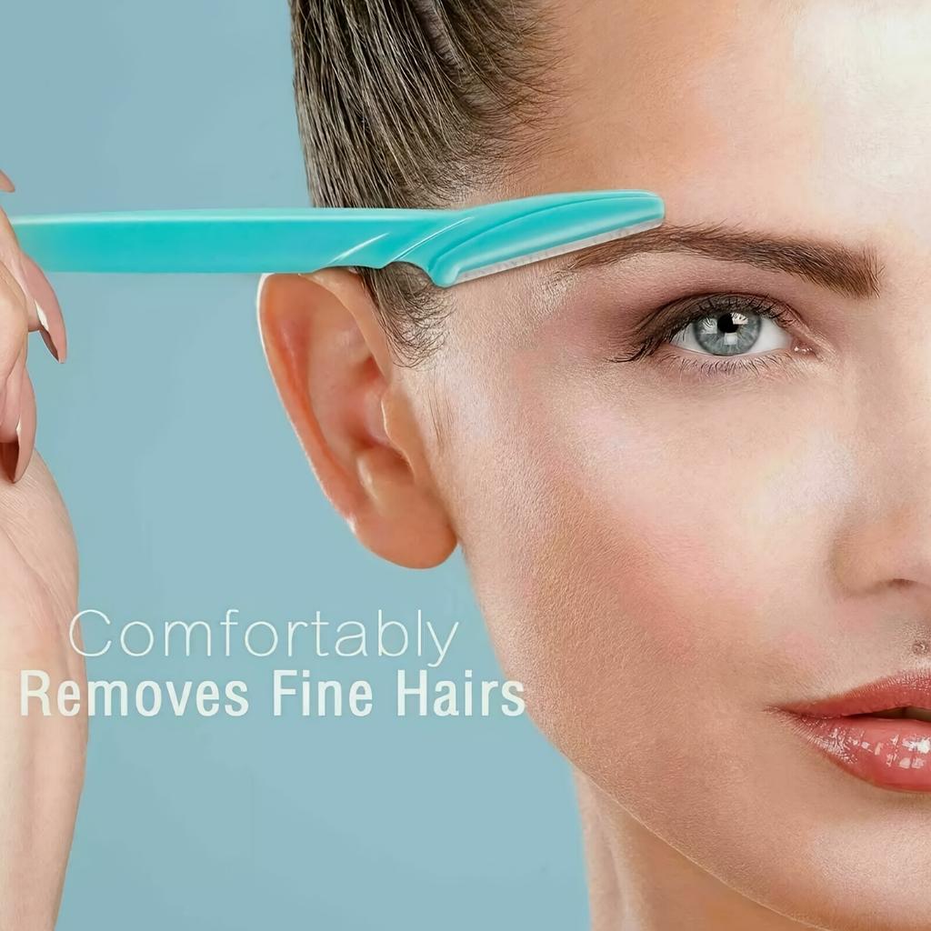 Womens Precision Hair Removal Set 12/24 Pcs - Safe and Painless Eyebrow Trimmer & Shaver - for Effortless Facial & Body Grooming