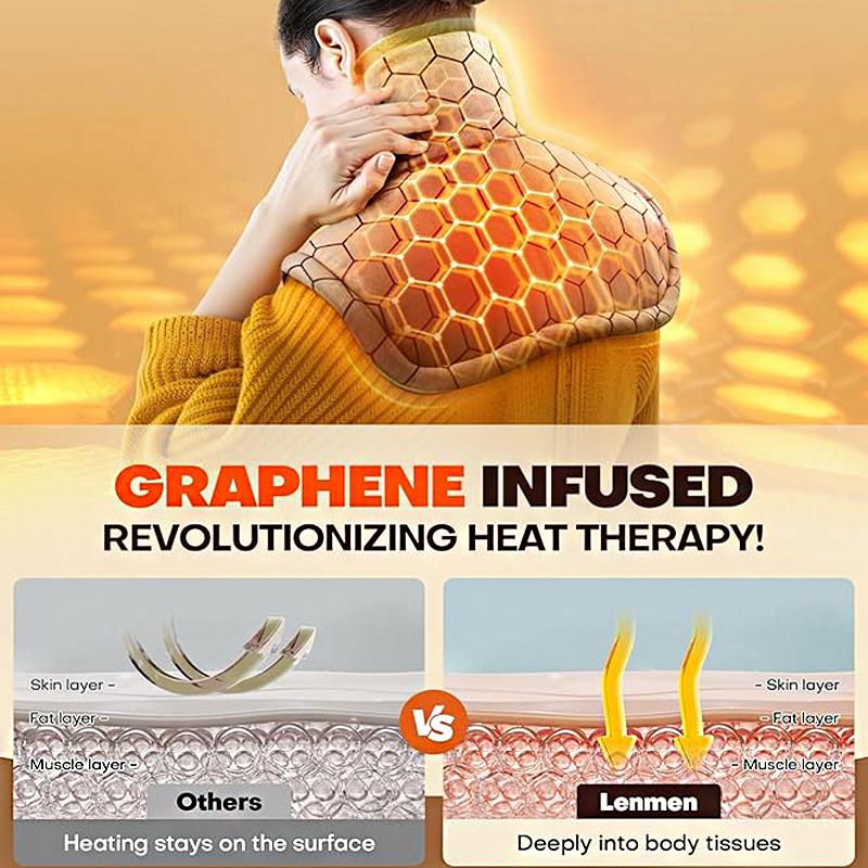 3 Level Electric Heated Massage Shawl Constant Temperature Back Pain Care Tool Multifunctional Winter Warmer Blanket Home Office