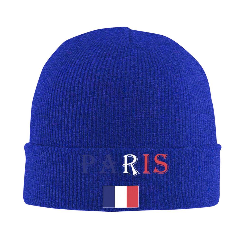 Paris Flag Print Warm Knitted Cap Hip Hop Hat Autumn Winter Outdoor Beanies Hat for Unisex Adult Unisex Adult Bonnet Hat