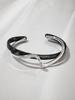 Gold Plated Zircon Titanium Steel Korean Minimalist Bangle | Versatile High-End Bracelet for Women