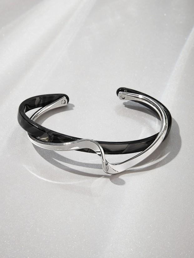 Gold Plated Zircon Titanium Steel Korean Minimalist Bangle | Versatile High-End Bracelet for Women