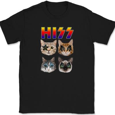 Rock N Roll Cats T-Shirt Mens Womens Tees Top Funny Humor Kittens Felines Band Music Tee