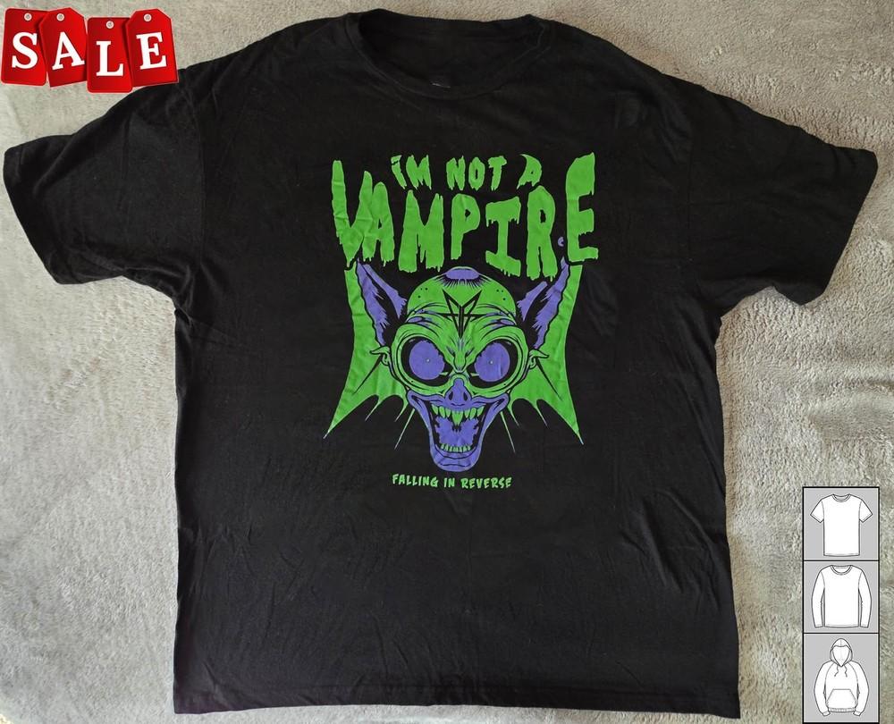 

New Falling In Reverse I#039m Not A Vampire Cotton Unisex S5XL Shirt TH687 Unisex T-Shirt S