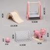 1/12 Scale Amusement Park Slide Horse Swing Play House Toy Set for Kids Dollhouse Accessories Small Simulation Play Equipment