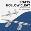 AndyMarine 8/10/12/15 Inch Boats Hollow Cleat Polished Hardware Marine Stainless Steel Flat Deck Mooring Auto Yacht Accessories