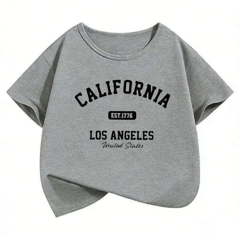 California Fashion TShirt Printed T Shirt Girls Summer Clothes Short Sleeve Tops TShirts Cute Girls Clothing